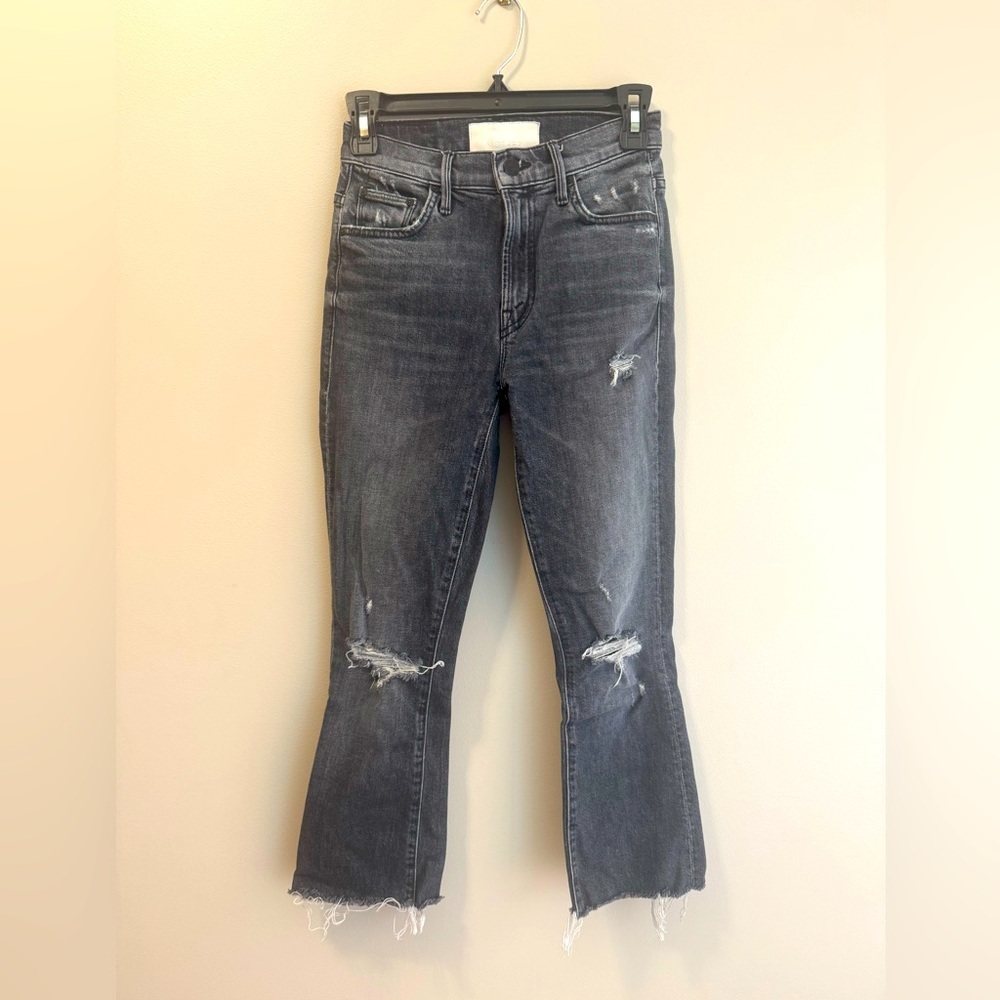 Mother Superior Denim The Insider Crop Step Chew